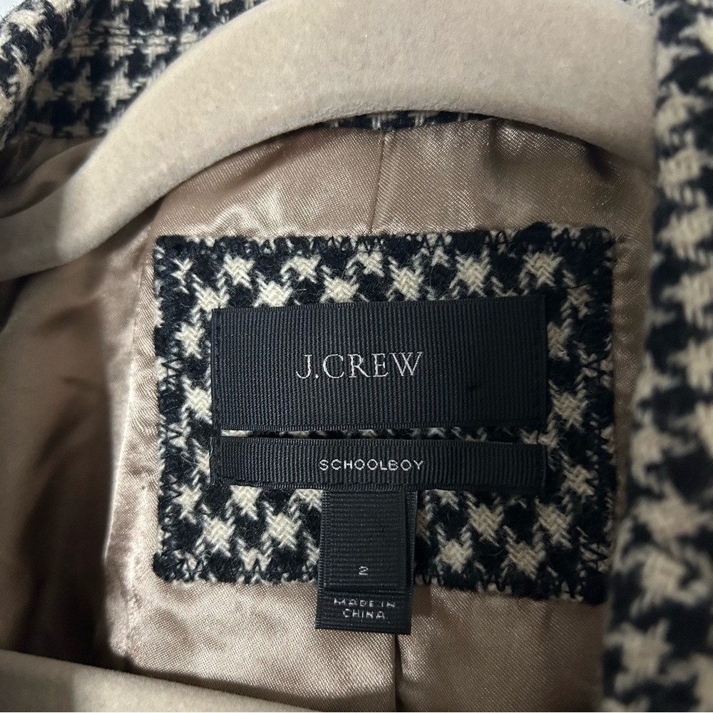 J Crew Elbow-Patch Schoolboy Blazer Houndstooth - image 4